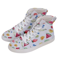 Fruit Summer Vitamin Watercolor Women s Hi-top Skate Sneakers by Wegoenart