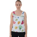 Fruit Summer Vitamin Watercolor Velvet Tank Top View1