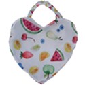 Fruit Summer Vitamin Watercolor Giant Heart Shaped Tote View1