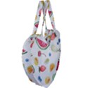 Fruit Summer Vitamin Watercolor Giant Heart Shaped Tote View4