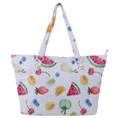 Fruit Summer Vitamin Watercolor Full Print Shoulder Bag by Wegoenart