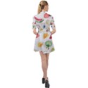 Fruit Summer Vitamin Watercolor Belted Shirt Dress View2