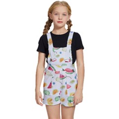 Fruit Summer Vitamin Watercolor Kids  Short Overalls by Wegoenart