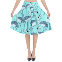 Flemish Picture Drawing Summer Flared Midi Skirt by Wegoenart