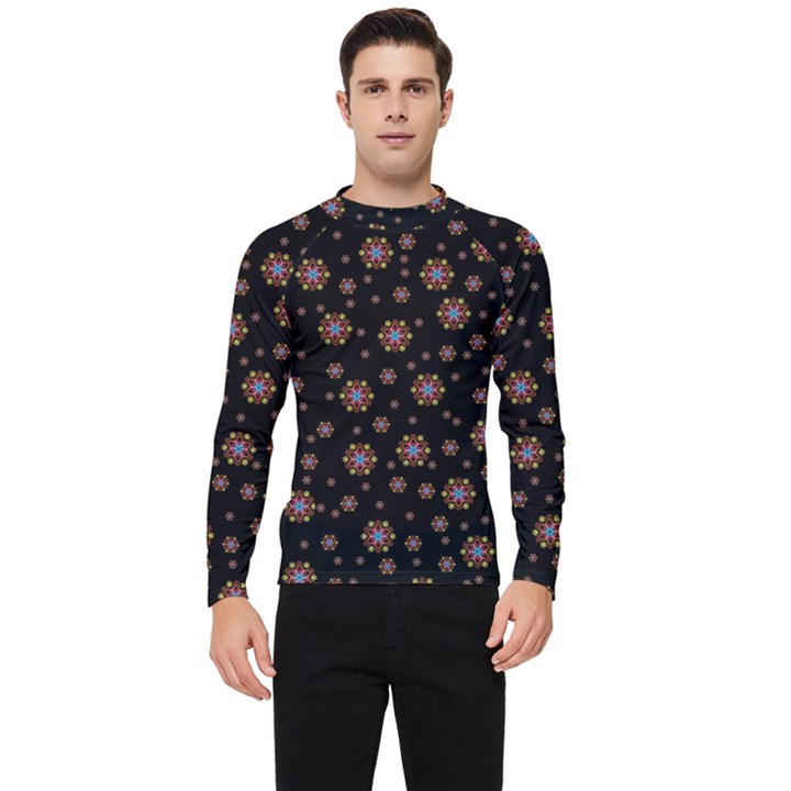 Mandala Drawing Artistic Model Men s Long Sleeve Rash Guard