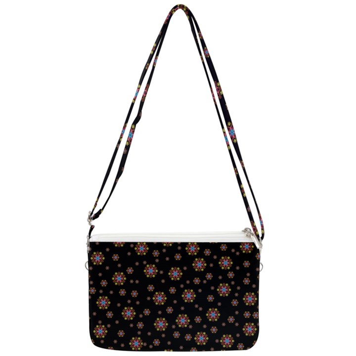 Mandala Drawing Artistic Model Double Gusset Crossbody Bag