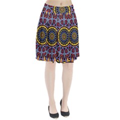 Kaleidoscope Mandala Colorful Pleated Skirt by Wegoenart