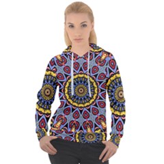 Kaleidoscope Mandala Colorful Women s Overhead Hoodie