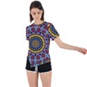 Kaleidoscope Mandala Colorful Asymmetrical Short Sleeve Sports Tee View1