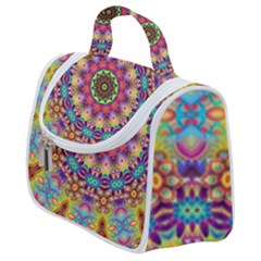 Rosette Mandala Ornament Wallpaper Satchel Handbag by Wegoenart