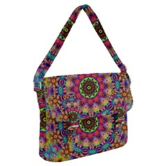 Rosette Mandala Ornament Wallpaper Buckle Messenger Bag by Wegoenart