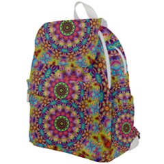 Rosette Mandala Ornament Wallpaper Top Flap Backpack by Wegoenart