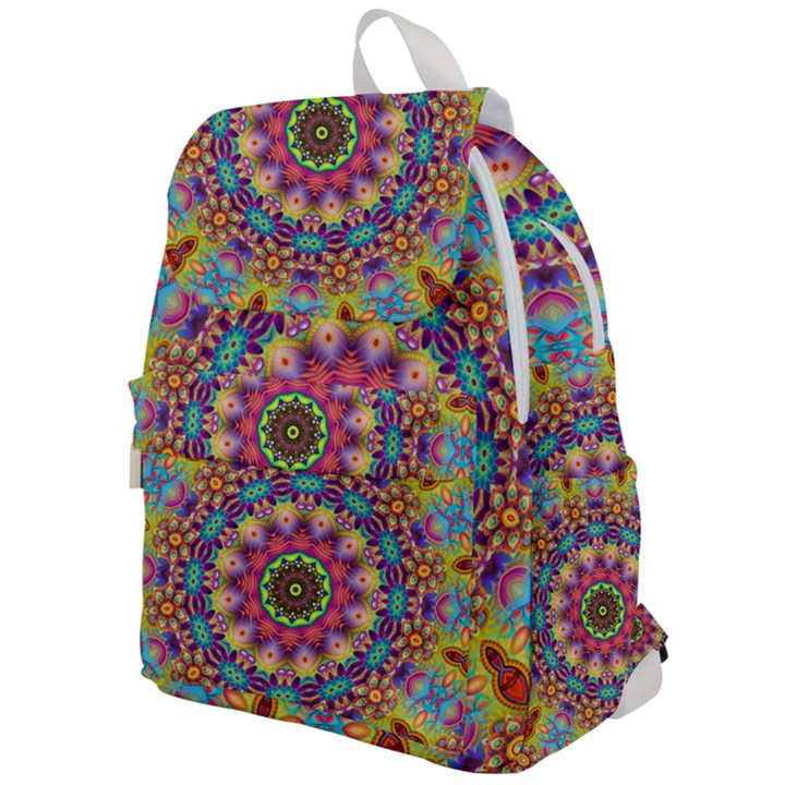 Rosette Mandala Ornament Wallpaper Top Flap Backpack