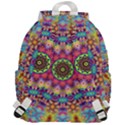 Rosette Mandala Ornament Wallpaper Top Flap Backpack View3