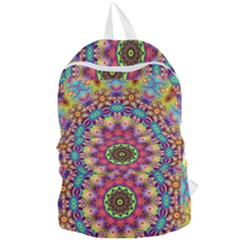 Rosette Mandala Ornament Wallpaper Foldable Lightweight Backpack by Wegoenart