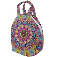 Rosette Mandala Ornament Wallpaper Travel Backpacks by Wegoenart