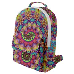 Rosette Mandala Ornament Wallpaper Flap Pocket Backpack (small) by Wegoenart