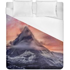 Mountain Cosmos Universe Nature Duvet Cover (california King Size) by Wegoenart