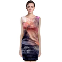 Mountain Cosmos Universe Nature Classic Sleeveless Midi Dress by Wegoenart