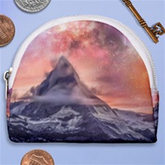 Mountain Cosmos Universe Nature Horseshoe Style Canvas Pouch by Wegoenart