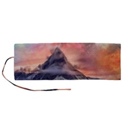 Mountain Cosmos Universe Nature Roll Up Canvas Pencil Holder (m) by Wegoenart