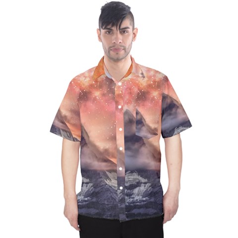 Mountain Cosmos Universe Nature Men s Hawaii Shirt by Wegoenart