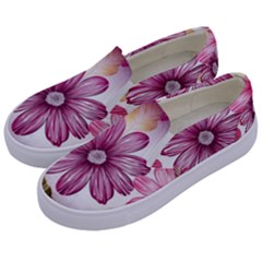 Fabric Pattern Texture Kids  Canvas Slip Ons by Wegoenart