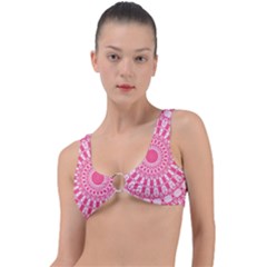 Mandala Pink Abstract Ring Detail Bikini Top by Wegoenart