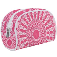 Mandala Pink Abstract Make Up Case (large) by Wegoenart