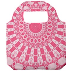 Mandala Pink Abstract Foldable Grocery Recycle Bag by Wegoenart