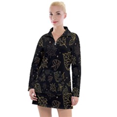 Leaves-01 Women s Long Sleeve Casual Dress by nateshop