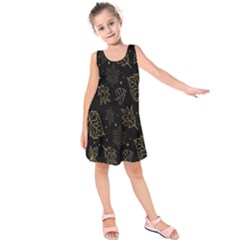 Leaves-01 Kids  Sleeveless Dress by nateshop