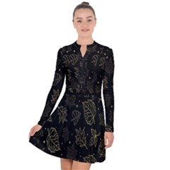 Leaves-01 Long Sleeve Panel Dress