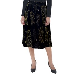 Leaves-01 Classic Velour Midi Skirt  by nateshop