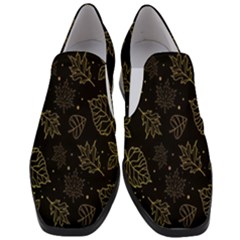 Leaves-01 Women Slip On Heel Loafers by nateshop