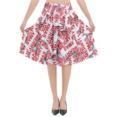 Merry-christmas Flared Midi Skirt by nateshop