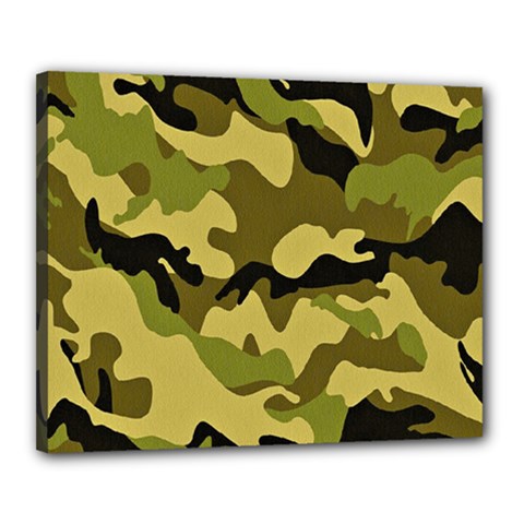 Army Camouflage Texture Canvas 20  X 16  (stretched) by nateshop