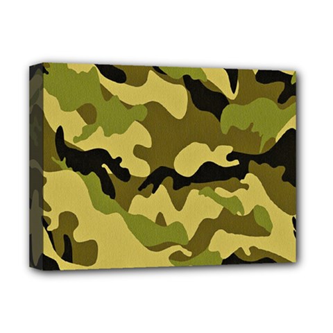 Army Camouflage Texture Deluxe Canvas 16  X 12  (stretched)  by nateshop