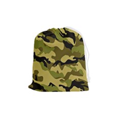 Army Camouflage Texture Drawstring Pouch (medium) by nateshop