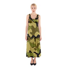 Army Camouflage Texture Sleeveless Maxi Dress by nateshop