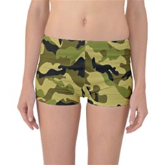 Army Camouflage Texture Reversible Boyleg Bikini Bottoms by nateshop