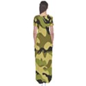 Army Camouflage Texture Short Sleeve Maxi Dress View2