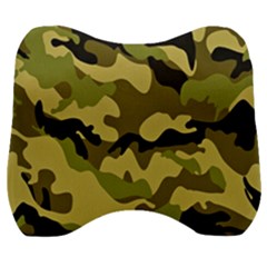 Army Camouflage Texture Velour Head Support Cushion by nateshop