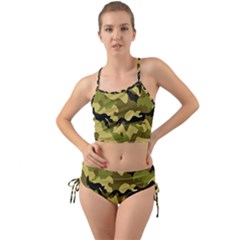 Army Camouflage Texture Mini Tank Bikini Set by nateshop