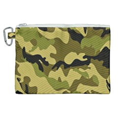 Army Camouflage Texture Canvas Cosmetic Bag (xl)