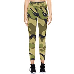 Army Camouflage Texture Pocket Leggings 