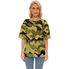 Army Camouflage Texture Oversized Basic Tee by nateshop