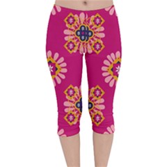 Morroco Velvet Capri Leggings  by nateshop