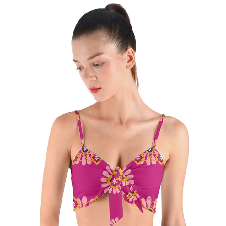 Morroco Woven Tie Front Bralet