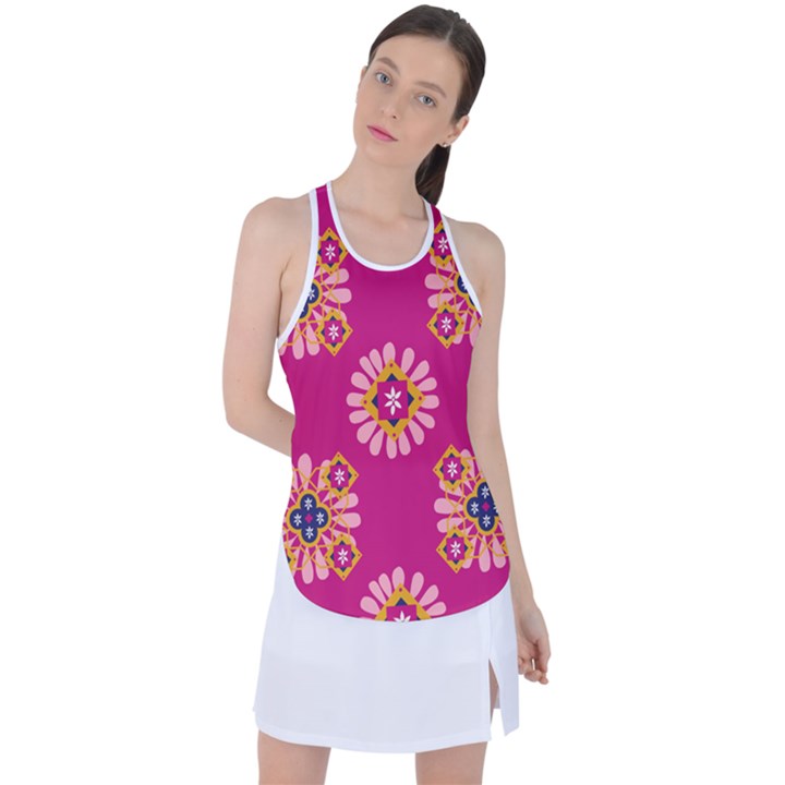 Morroco Racer Back Mesh Tank Top